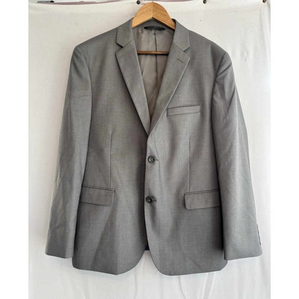 Caravelli Mens Blazer 42 Short Slim Gray Two Button Sport Coat Jacket